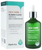 FarmStay "Cica Farm Blemish Clear Ampoule" Высокоактивная ампульная эссенция с центеллой азиатской против несовершенств кожи, 100 мл.