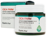 FarmStay "Cica Farm Active Conditioning Balm" Восстанавливающий крем-бальзам для лица с центеллой азиатской, 80 гр.