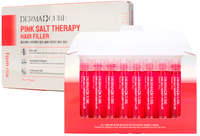 FarmStay "Derma cube Pink Salt Therapy Hair Filler" Укрепляющий филлер с розовой солью для волос, 13 мл * 10 шт.