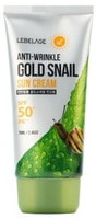 Lebelage "Anti-Wrinkle Gold Snail Sun Cream SPF50+ PA+++" Солнцезащитный крем против морщин с муцином улитки и золотом SPF50+ PA+++, 70 мл.