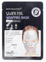 MBeauty "Silver Foil Wrapping Mask" Восстанавливающая серебряная фольгированная маска для лица с витамином С, 25 мл.