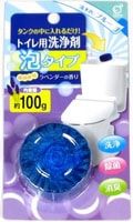 Okazaki Очищающая и дезодорирующая пенящаяся таблетка для бачка унитаза, окрашивающая воду в голубой цвет, с ароматом лаванды, 100 гр.