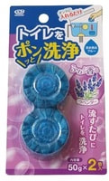 Okazaki Очищающая и дезодорирующая таблетка для бачка унитаза, окрашивающая воду в голубой цвет, с ароматом лаванды, 50 гр * 2.