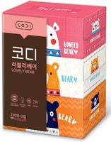 Ssangyong Двухслойные бумажные салфетки «Любимые мишки», 230 шт. х 3 уп.