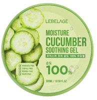 Lebelage "Moisture Cucumber Purity 100% Soothing Gel" Увлажняющий успокаивающий гель с огурцом, 300 мл.