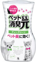 Kobayashi "Shoshugen for Pets Tea Green" Жидкий дезодорант для устранения запаха домашних животных, с ароматом зеленого чая, 400 мл.