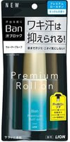 Lion "Ban Premium Gold Label" Премиальный дезодорант-антиперспирант роликовый, нано-ионный, с ароматом цветочного мыла, 40 мл.