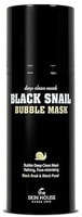The Skin House "Black Snail Bubble Mask" кислородная очищающая маска с муцином черной улитки, 100 мл.