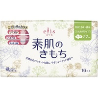 Daio Paper Japan "Elis Slim Maxi" Тонкие особомягкие гигиенические прокладки с усиленным впитывающим слоем, с крылышками, Макси - 27 см, 16 шт.