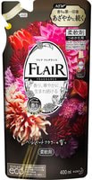 KAO "Flair Fragrance Velvet Flower" Кондиционер-смягчитель для белья, с бархатным цветочным ароматом, сменная упаковка, 400 мл.