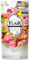 KAO "Flair Fragrance Gentle Bouquet" Кондиционер-смягчитель для белья, с нежным ароматом цветочного букета, сменная упаковка, 400 мл.