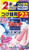 Kobayashi "Bluelet Stampy Relaxing Aroma" Дезодорирующий очиститель-цветок для туалетов, с цветочным ароматом, запасной блок, 28 гр., 2 шт.