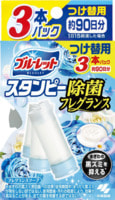 Kobayashi "Bluelet Stampy Soap" Дезодорирующий очиститель-цветок для туалетов, с ароматом мыла и свежести, запасной блок, 28 гр., 3 шт.