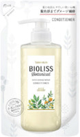 Kose Cosmeport "Bioliss Botanical Extra Damage Repair" Восстанавливающий кондиционер для поврежденных волос, содержащий натуральные и растительные ингредиенты, с цветочно-фруктовым ароматом, сменная упаковка, 340 мл.