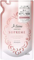 Kose Cosmeport "Je l’aime Amino Supreme Velvet Mellow" Восстанавливающий шампунь для поврежденных и волос, с нежным ароматом розы и жасмина, сменная упаковка, 350 мл.
