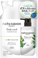 Kose Cosmeport "Softymo Natu Savon Body Wash Refresh" Жидкое мыло для тела освежающее, с натуральными ингредиентами, с ароматом ромашки и груши, сменная упаковка, 360 мл.