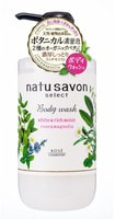 Kose Cosmeport "Softymo Natu Savon Body Wash Rich Moist" Жидкое мыло для тела увлажняющее, с натуральными ингредиентами, с ароматом розы и магнолии, 500 мл.