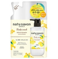 Kose Cosmeport "Softymo Natu Savon Body Wash Yuzu & Honey" Жидкое мыло для тела, с натуральными ингредиентами, с ароматом юдзу и меда, сменная упаковка, 360 мл.