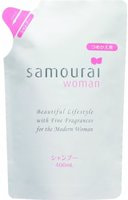 SPR Japan "Samourai Woman" Шампунь для сухих и поврежденных волос, с нежным цветочно-фруктовым ароматом, сменная упаковка, 400 мл.
