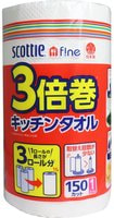 Nippon Paper Crecia Co., Ltd. "Scottie" Бумажные полотенца для кухни повышенной плотности, 1 рулон х 150 листов.