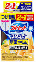 Kobayashi "Bluelet Stampy Orange" Дезодорирующий очиститель-цветок для туалетов, с ароматом апельсина, запасной блок, 28 гр.х 3 шт.