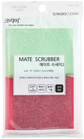 SC "Mate Scrubber" Набор губок для мытья посуды, кухонной утвари и чистки овощей, 13 х 9 х 1,5 см, 2 шт.