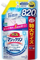 KAO "Magiсclean" Жидкость чистящая для ванны, предотвращающая образование розовой и чёрной плесени, с антибактериальным эффектом, мягкая упаковка, 820 мл.