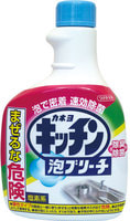 Kaneyo "Foaming Bleach for kitchen" Пенящийся хлорный отбеливатель для кухни, сменный флакон, 400 мл.