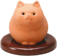 Yakushigama "Myay Cat" Курильница маленькая с подставкой, 10х11,5 см, 1 шт.