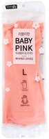 MyungJin "Rubber Glove MJ Pink L" Перчатки латексные хозяйственные, розовые, размер L, 33 х 21,5 см.