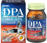 Orihiro БАД DPA+DHA+EPA Омега-3 жирные кислоты, 120 капсул.