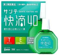 Santen "Sante 40 Kaiteki" Освежающие капли для глаз, расслабляющие и успокаивающие, 15 мл.