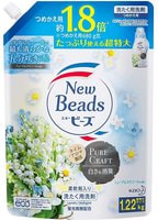KAO "New Beads Pure Craft" Мягкий гель для стирки белья "Травяной Фреш", с ароматом ландыша и ромашки, мягкая упаковка, 1220 гр.