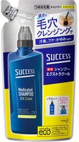 KAO "Success Extra Cool" Лечебный шампунь для мужчин, с охлаждающим эффектом, с ментолом и эвкалиптом, запасной блок, 320 мл.