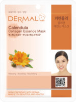 Dermal "Calendula Collagen Essence Mask" Косметическая маска с коллагеном и экстрактом календулы, 23 г.