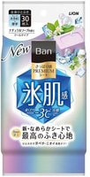 Lion "Ban Premium Refresh Shower Sheets" Дезодорант для тела в форме салфеток, с пудрой и охлаждающим эффектом, аромат "Цветочное мыло", 30 шт.