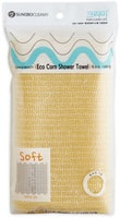 SC "Eco Corn Shower Towel" Мочалка для тела с плетением "Волна", с волокнами кукурузы, с жемчужным блеском, мягкая, 25 см х 100 см, 1 шт.