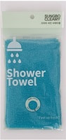 SC "Shine Shower Towel" Мочалка для тела с плетением "Гофре", жёсткая, 20 см х 95 см, 1 шт.