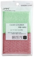 SC "Clear Scrubber" Набор губок для мытья посуды и кухонных поверхностей, 13 х 9 х 1,5 см, 2 шт.