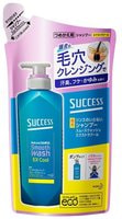 KAO "Success Smooth Wash Extra Cool" Мужской шампунь-кондиционер для глубокого очищения кожи головы, удаления неприятного запаха и шелушения, сменная упаковка, 320 мл.