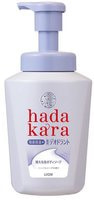 Lion "Hadakara" Бархатное увлажняющее мыло-пенка для тела, с прохладным травяным ароматом, дезодорирующее, для всех типов кожи, 550 мл.