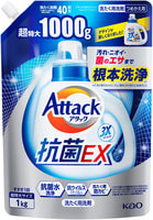 KAO "Attack 3X-Тройная сила" Концентрированное жидкое средство для стирки с ароматом свежести, сменная упаковка, 1000 г.