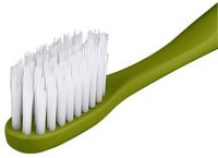Dental Care "Nano Silver Pectrum Toothbrush" Зубная щетка c наночастицами серебра и сверхтонкой двойной щетиной, средней жесткости и мягкой, цвет: оливковый, 1 шт.