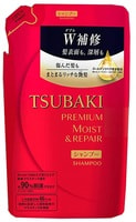 Shiseido "Tsubaki Premium Moist" Увлажняющий шампунь для волос с маслом камелии, сменная упаковка, 330 мл.