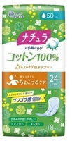 Daio Paper Japan "Elis Nature Maxi" Ежедневные гигиенические прокладки, для обильных выделений, с поверхностью из хлопка, "Макси", 24 см, 18 шт.