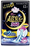 Daio Paper Japan "Elis Super+" Ультразащищающие ночные женские гигиенические прокладки, с крылышками, "Супер+", 36 см, 12 шт.