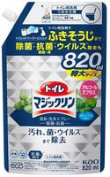 KAO "Magiclean Toilet Deodorant&Clean Spray" Чистящее и дезодорирующее средство для туалета, для быстрой и легкой уборки, аромат мяты и цитрусов, сменная упаковка, 820 мл.