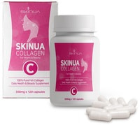 Skinua "Premium Collagen" 100% Премиум морской коллаген, 300 мг х 120 капсул.