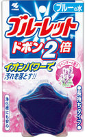 Kobayashi Двойная очищающая и дезодорирующая таблетка для бачка унитаза с эффектом окрашивания воды, аромат лаванды, 120 гр.