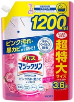KAO "Magiс Clean Super Clean" Пенящееся моющее средство для ванной комнаты, с ароматом роз, сменная упаковка, 1200 мл.